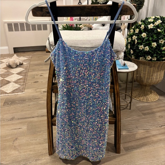 strapless open back dress Strappy-Back Long A-Line Prom Dress with Floral Print Black / 2 main image 0